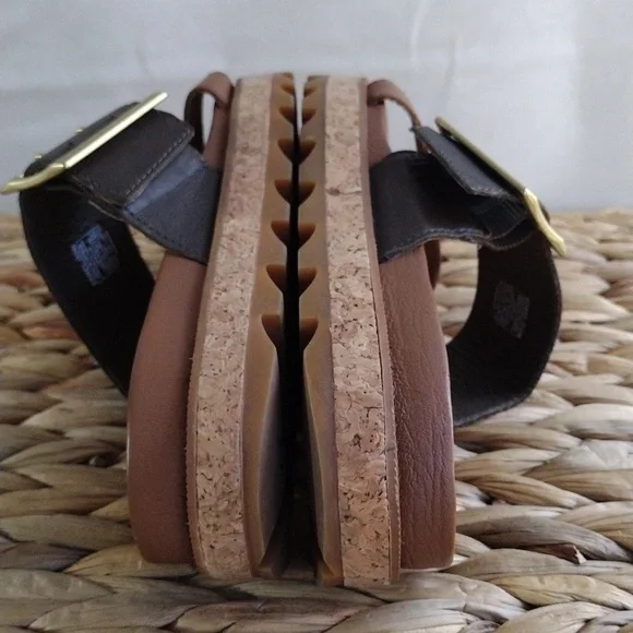 Sorel Roaming buckle slide comfort platform leather sandals 7.5 - Picture 9 of 11